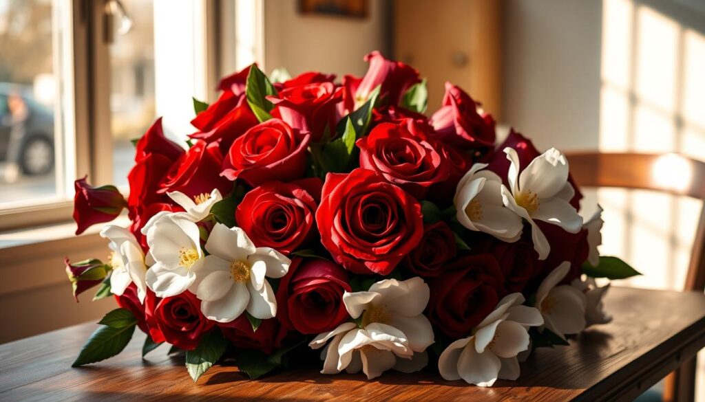 Rose and Camellia Floral Arrangement